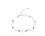 Starry White 925 Sterling Silver Crystal Bracelet