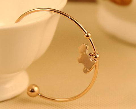 Cute Dog Golden Bangle