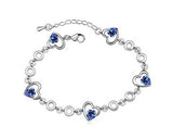 Forever Love Crystal Bracelet - Dark Blue