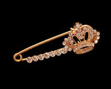Princess Crown Crystal Brooch Pin