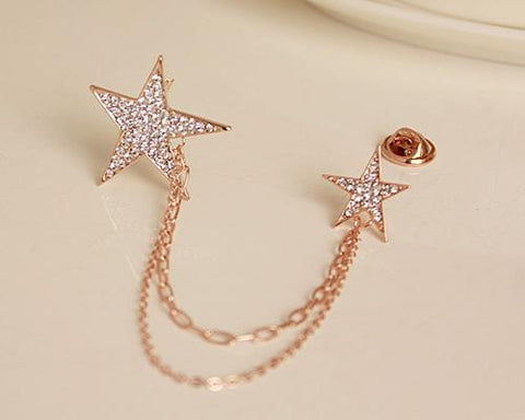 Twinkle Stars Crystal Brooch Pin