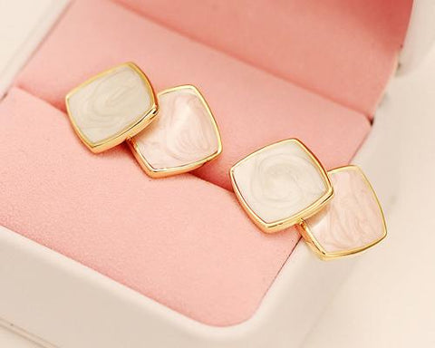 Swirling Pink Earrings Studs for Women