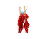 Bohemian Feather Red Tassel Earrings