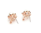 Flower Pearl Earrings Studs for Women