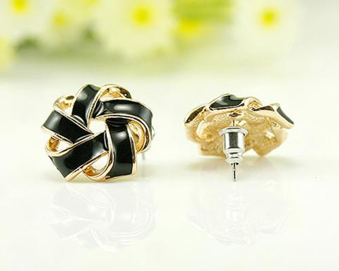 Spiral Flower Stud Earrings for Women