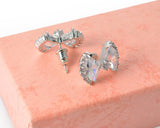 Sparkle Bowknot Crystal Stud Earrings for Women