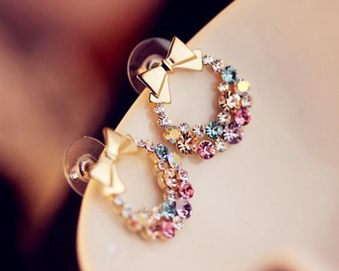 Sweet Ribbon Stud Earrings for Women
