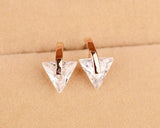Chic Triangle Crystal Stud Earrings for Womens