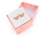 Hollow Butterfly Rose Gold Stud Earrings