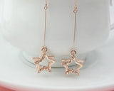 Dangle Earrings Star Shaped Crystal Hook Earrings