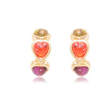 Elegant Colorful Crystal Clip Earrings for Girls