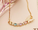 Fancy Butterfly Crystal Necklace