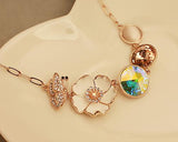 Flower Beauty Pageant Crystal Necklace