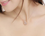 Hollow Apple Crystal Necklace