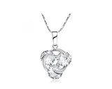 Three In Love Silver Crystal Necklace