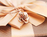 Charming Copper Rose Necklace