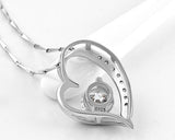 Chic Heart 925 Sterling Silver Crystal Necklace