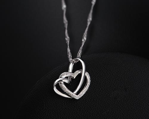 Chain Heart 925 Sterling Silver Necklace