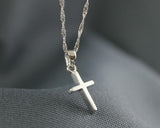 925 Sterling Silver Cross Necklace - Silver