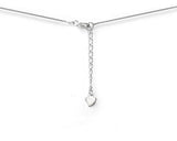 Classic 925 Sterling Silver Ribbon Necklace - Silver