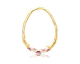 Stylish Gold Butterfly Crystal Necklace