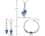 Classic Series Crystal Jewelry Set - Blue