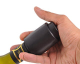 One-Handed Wine Vacuum Stopper - Black