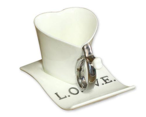 Heart Shaped Love Ceramic Coffee Cup