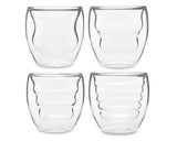 Double Walled Coffee Glasses Set of 4