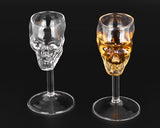 Skull Shot Glass 2 Pieces Double Shot 75 Milliliter 2.5 Ounce Whiskey Glass