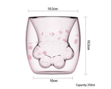 6oz Cat Claw Double Wall Glass