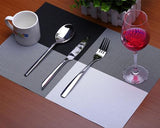 6 Pcs Colorful Insulated Stain Free Table Placemat - Black