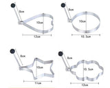 4 Pcs Stainless Steel Multi Shapes Egg Mold