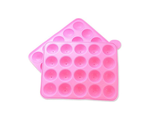 Silicone Ball Shapes Baking Mold with Sticks - Pink