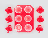 Reusable Mini Ice Pop Molds Set of 6 - Red