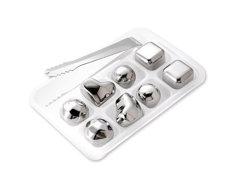 Stainless Steel Whiskey Rocks Stones Wine Beer Chillers - 8 Pcs