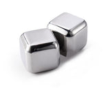 Stainless Steel Whiskey Rocks Stones Wine Beer Chillers - 8 Pcs Heart
