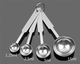 Set of 4 Stainless Steel Measuring Spoons