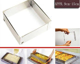 Adjustable Stainless Steel  Square Frame Mould Cake Ring