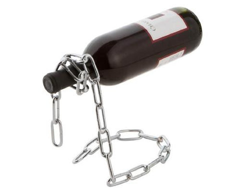 Chain Suspension Sliver Wine Bottle Holder Unique