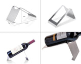 Sleek Modern Stainless Steel Single Wine Holder