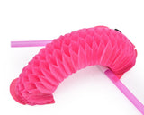 50 Pieces Flamingo Straws Decorate Party Supplies Set - Pink