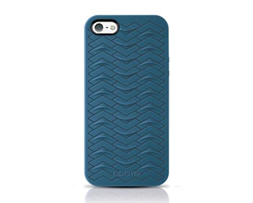 Odoyo SharkSkin Series iPhone 5 and 5S Silicone Case - Navy Blue