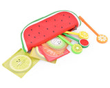 Fruit Shaped Stationery Set with Pencil Case Pens and Sticky Notes - A