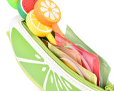 Fruit Shaped Stationery Set with Pencil Case Pens and Sticky Notes - B