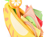 Fruit Shaped Stationery Set with Pencil Case Pens and Sticky Notes - C