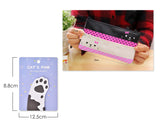 Funny Cats Stationery Set with Pencil Case, Pens and Sticky Notes - A