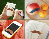 Mustache Stationery Set with Pencil Case, Pens and Sticky Notes