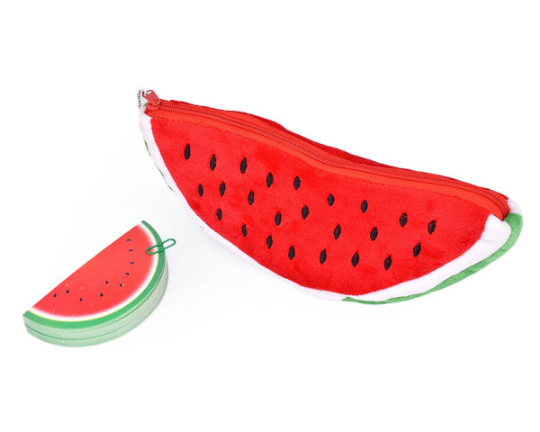 DS. DISTINCTIVE STYLE Stationery Set with Watermelon Shape Large Pencil Zipper C