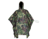 Heavy Duty Camo Rain Poncho - Woodland